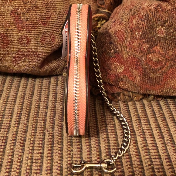 NWT-Coach-Leather ❤️ Heart 💖 Coin Purse-Be Mine/XOXO-Red & Pink-Bag Charm - Picture 6 of 14